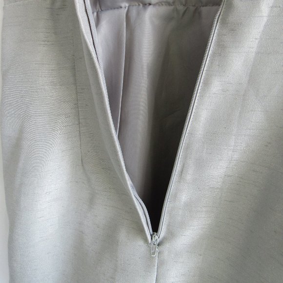 Women's Size 8 H&M Silver Gray Polyester Cocktail Party Sheath Dress Sleeveless - Picture 5 of 8